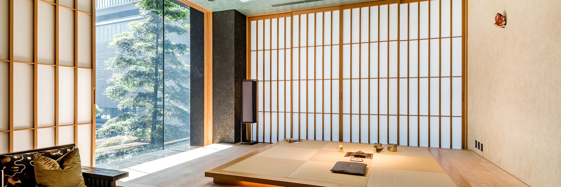Bright Japanese tatami room
